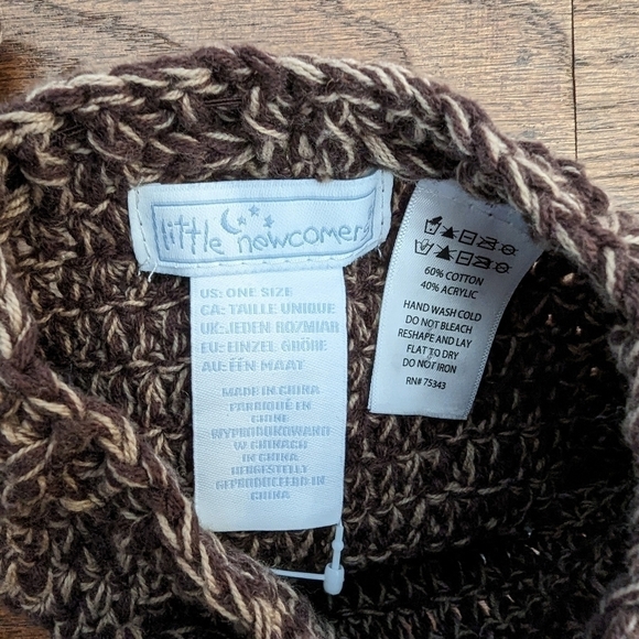 BABY Bear Hat, Diaper Cover & Booties,  Photo Prop  O/S 0-3m - Picture 3 of 7